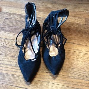 BLACK SUEDE JEFFREY CAMPBELL FLATS